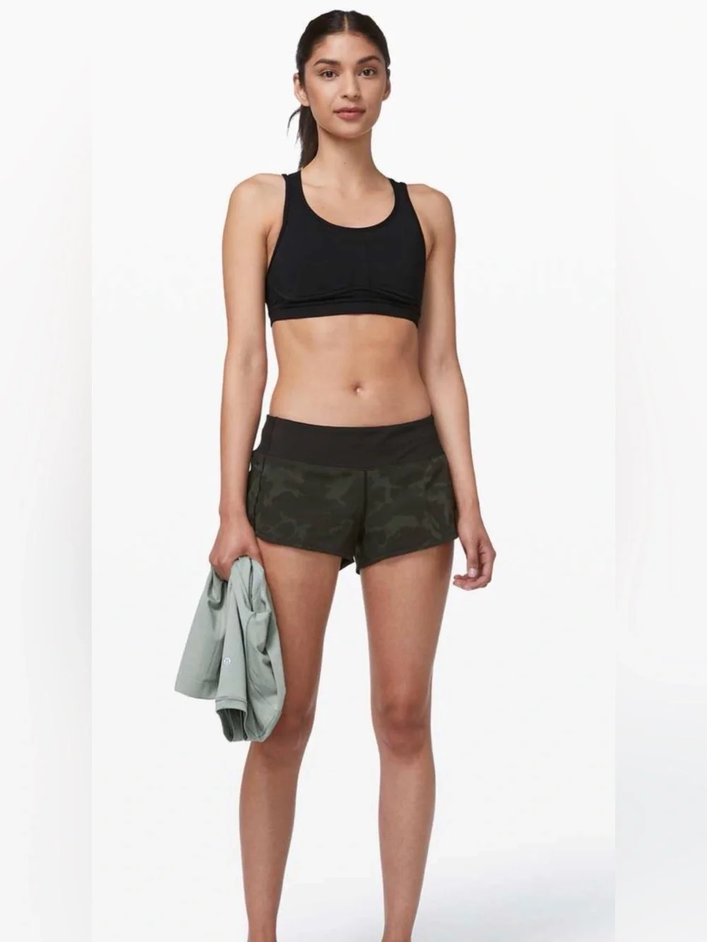 Lululemon Speed Up Short green camo size 10 - Picture 3 of 9